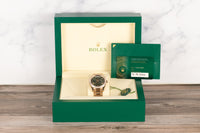 Rolex<br>228345RBR DayDate 40 Rose Gold Diamond Bezel Olive Green Dial
