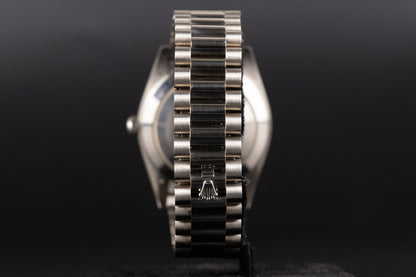 Rolex 228349RBR DayDate 40 White Gold Diamond Bezel Pave Sapphire Dial