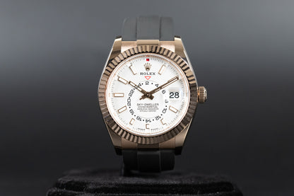 Rolex 336935 Sky-Dweller Oysterflex White Dial