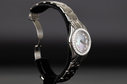 Rolex 69299 Datejust Pearlmaster 29 White Gold Black Mother of Pearl Serti Dial