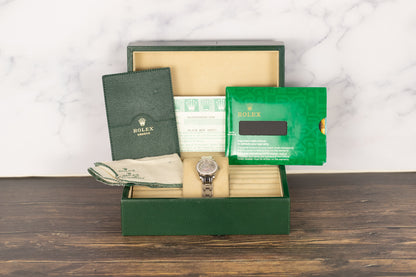 Rolex 69299 Datejust Pearlmaster 29 White Gold Black Mother of Pearl Serti Dial