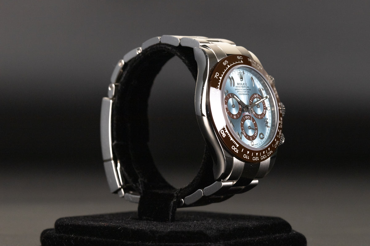 Rolex<br>116506 Daytona Platinum Ceramic Ice Blue Hindi Arabic Dial