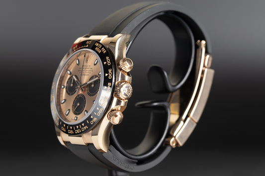 Rolex 116515LN Daytona Rose Gold Oysterflex Rose Sundust Dial