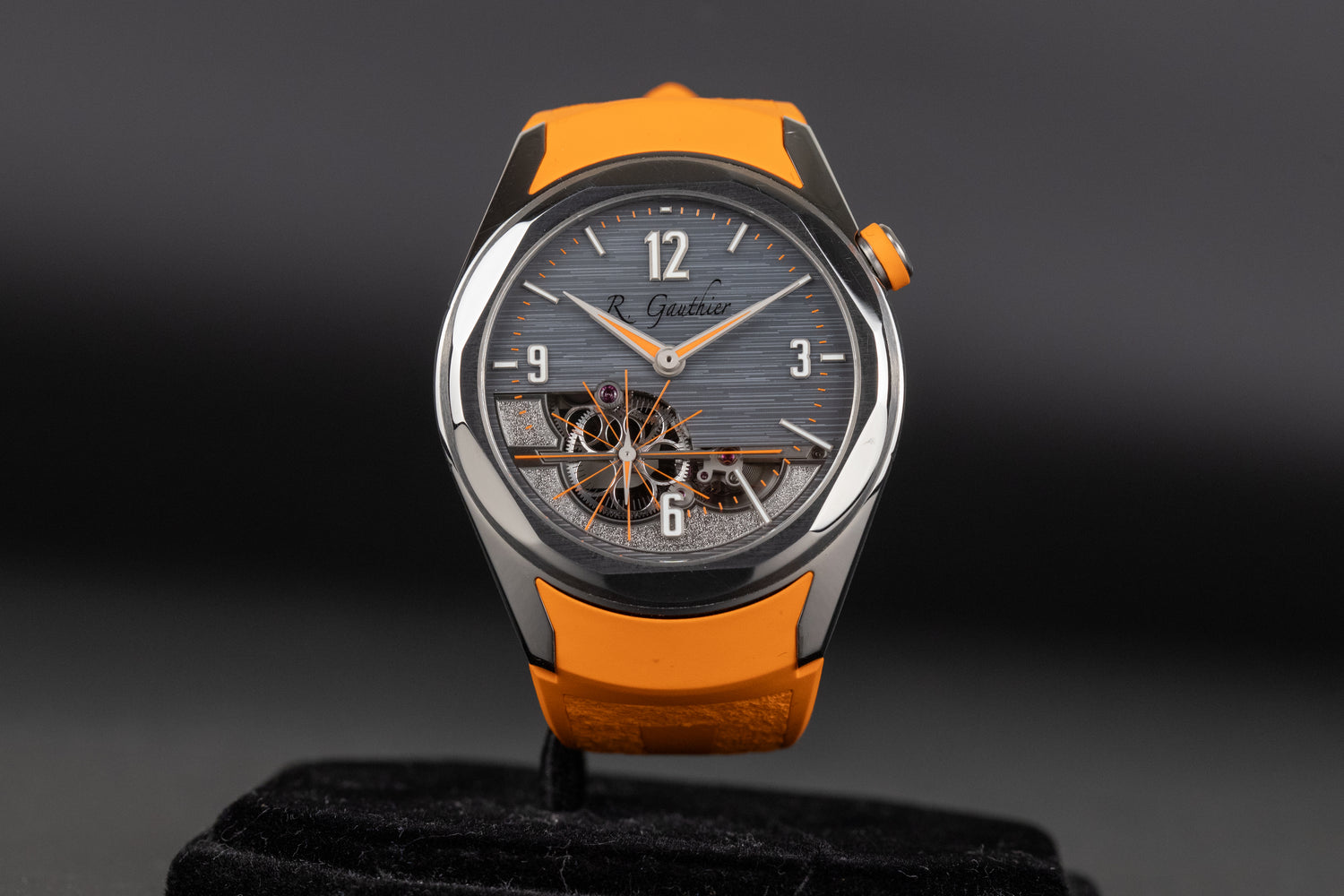 Romain Gauthier MON00560 Titanium C6 Grey Openwork Dial