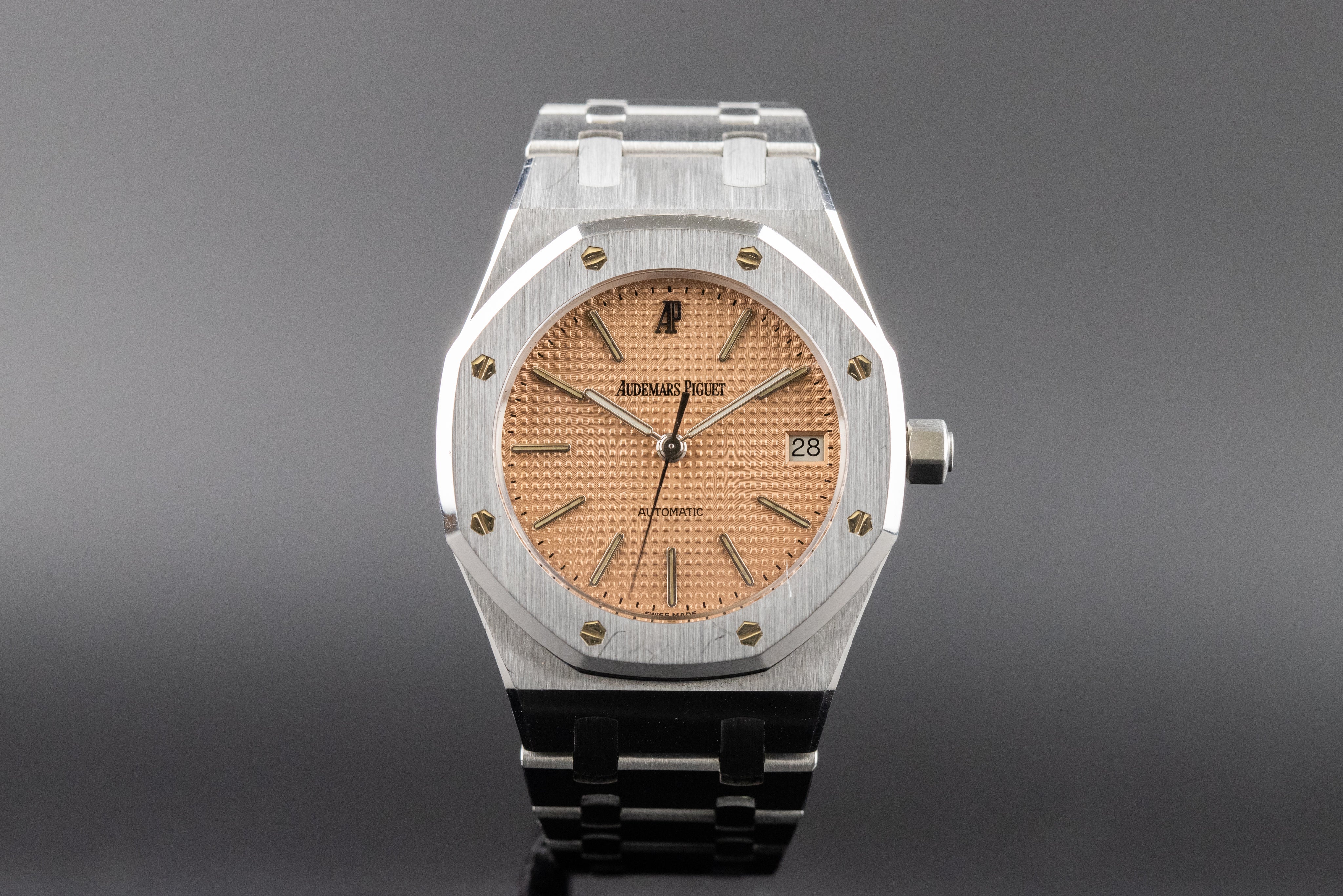 Audemars Piguet14790ST Royal Oak Salmon Dial Newport Watch Club