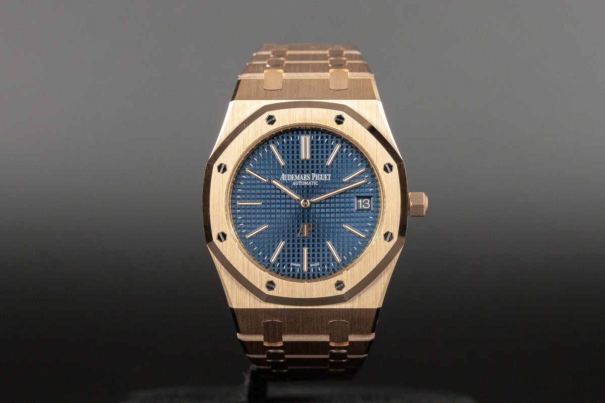 Audemars Piguet<br>15202OR Royal Oak Jumbo Blue Dial