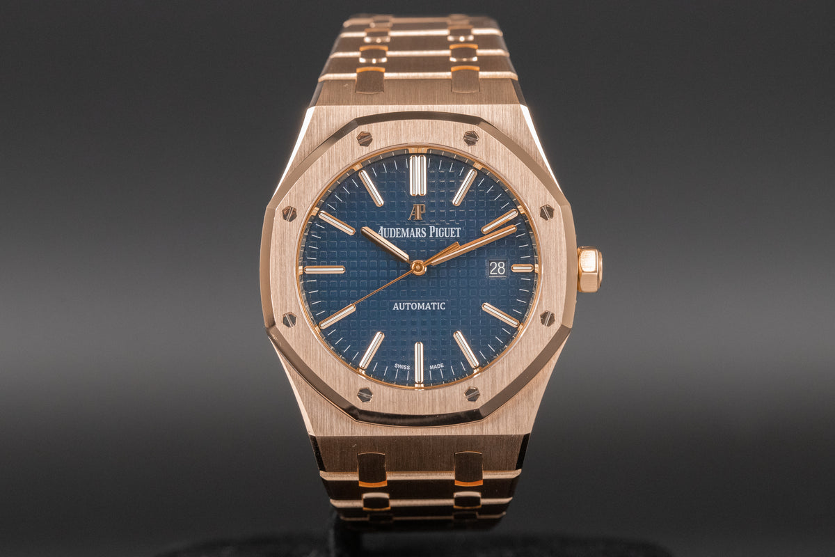 Audemars Piguet<br>15400OR Royal Oak Blue Dial