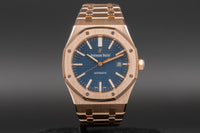 Audemars Piguet<br>15400OR Royal Oak Blue Dial