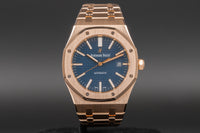 Audemars Piguet<br>15400OR Royal Oak Blue Dial