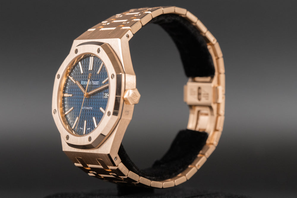 Audemars Piguet<br>15400OR Royal Oak Blue Dial