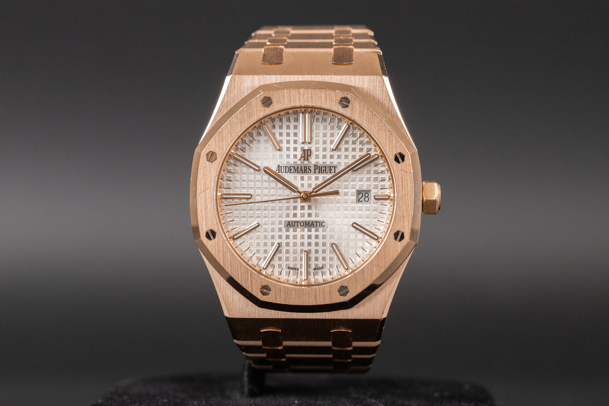 Audemars Piguet<br>15400OR Royal Oak White Dial