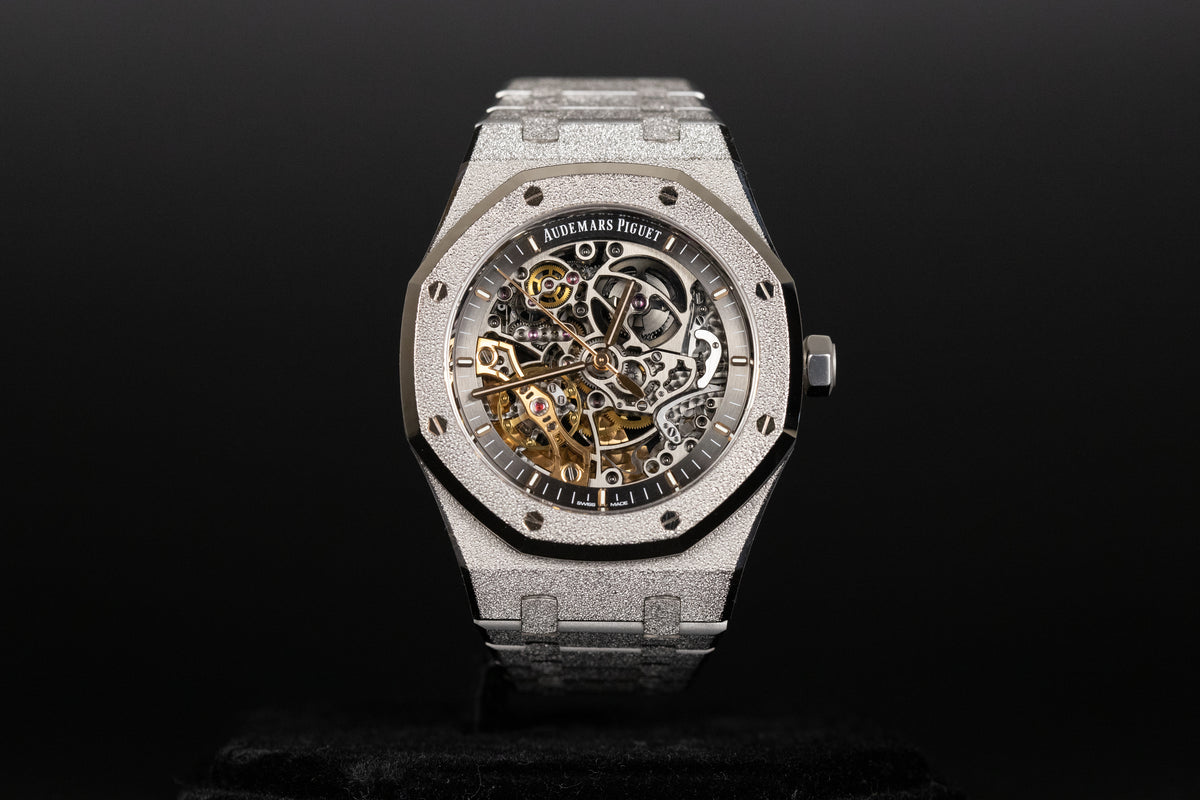 Audemars Piguet<br>15407BC Royal Oak Frosted White Gold Skeleton Dial