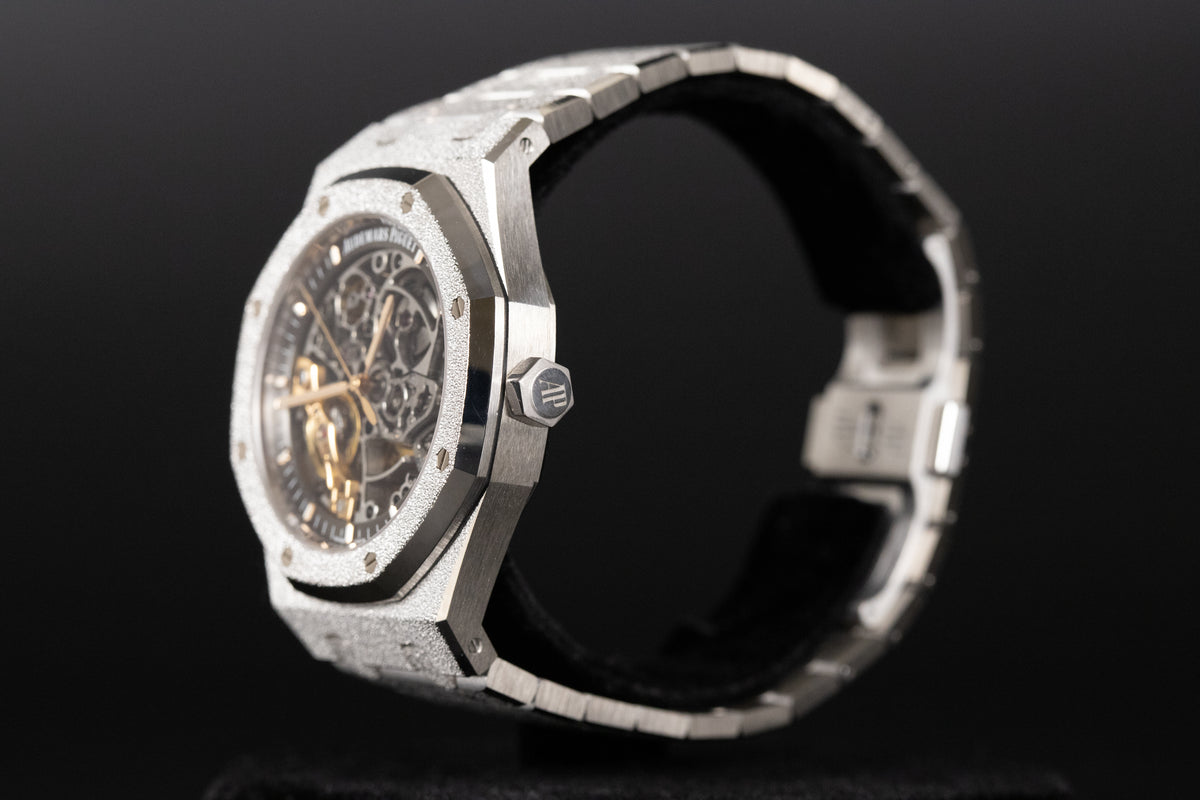 Audemars Piguet<br>15407BC Royal Oak Frosted White Gold Skeleton Dial