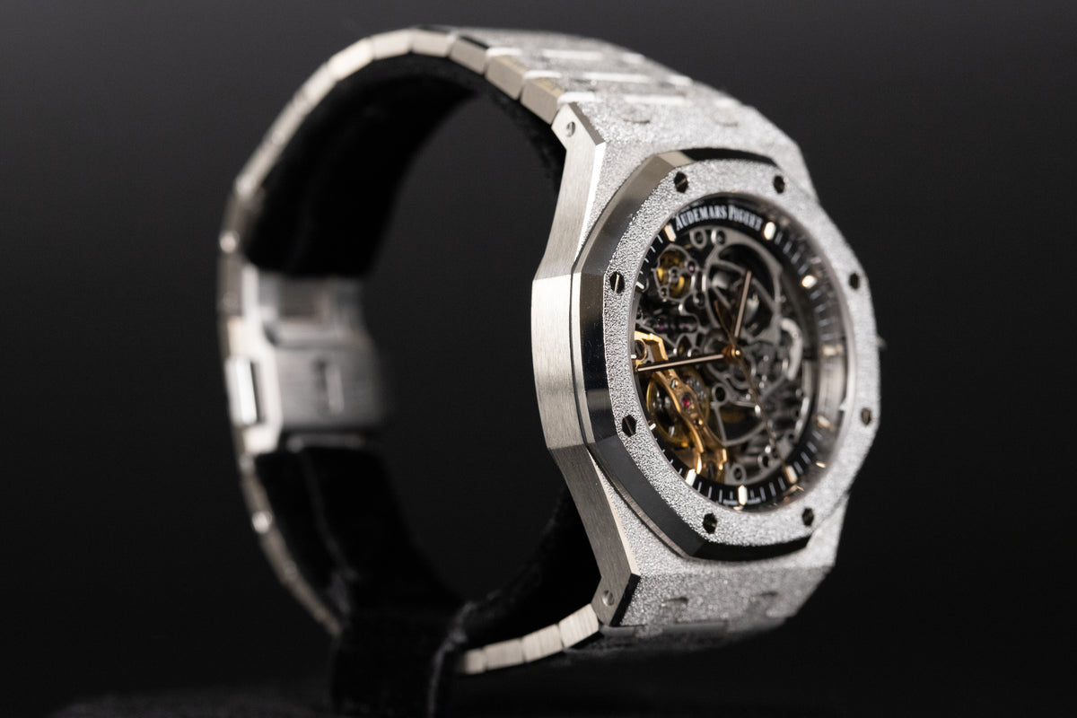 Audemars Piguet<br>15407BC Royal Oak Frosted White Gold Skeleton Dial