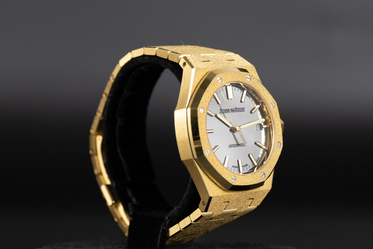 Audemars Piguet<br>15454BA Royal Oak 37mm Frosted Yellow Gold Mirror Dial Limited Edition of 300