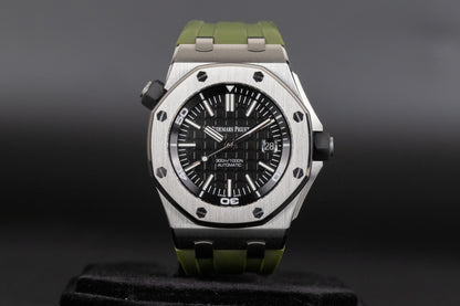 Audemars Piguet 15710ST Royal Oak Offshore Diver Black Dial