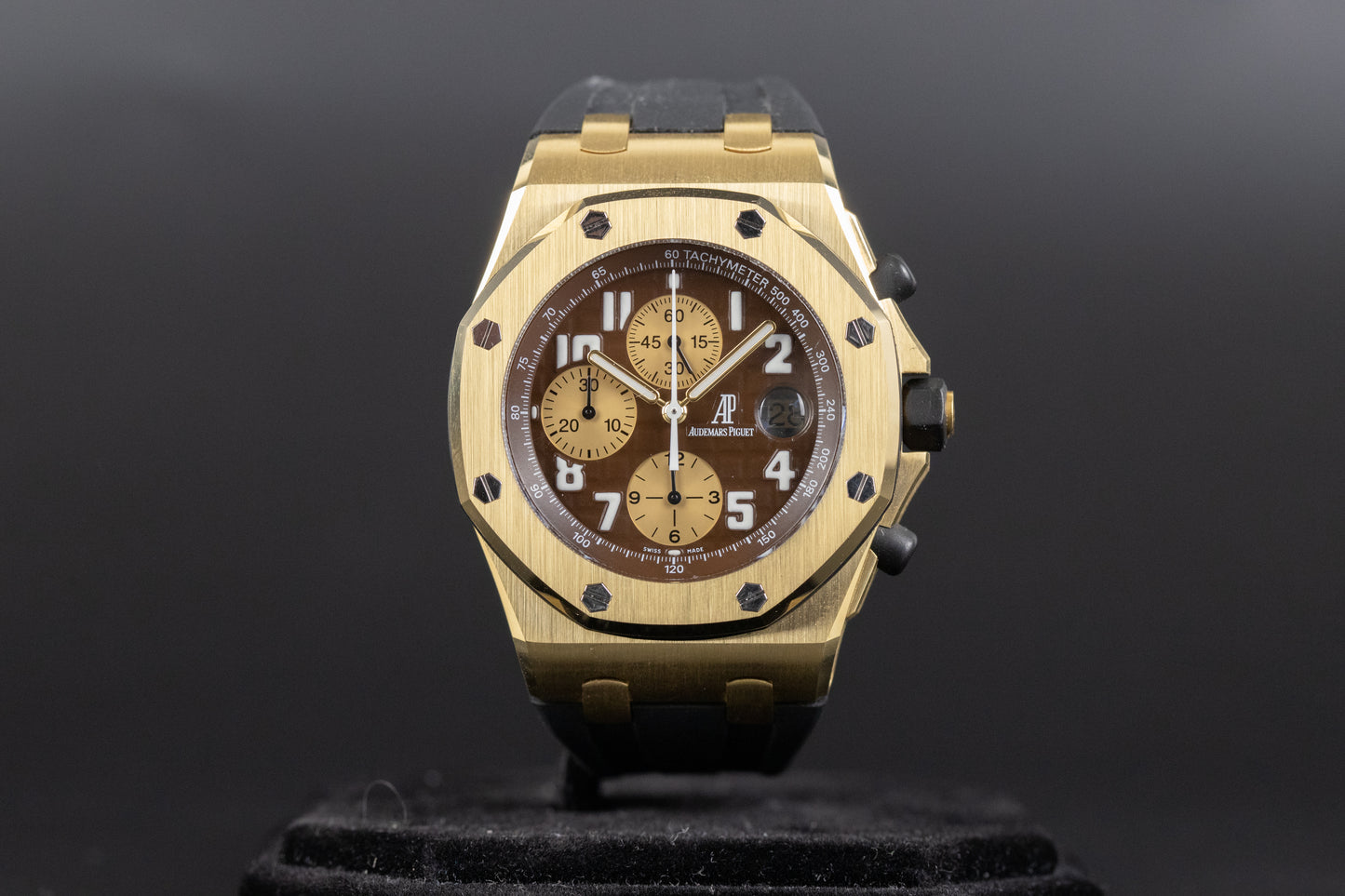 Audemars Piguet 26007BA Royal Oak Offshore 42mm Arnold Schwarzenegger Yellow Gold Brown Dial