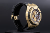 Audemars Piguet<br>26007BA Royal Oak Offshore 42mm Arnold Schwarzenegger Yellow Gold Brown Dial