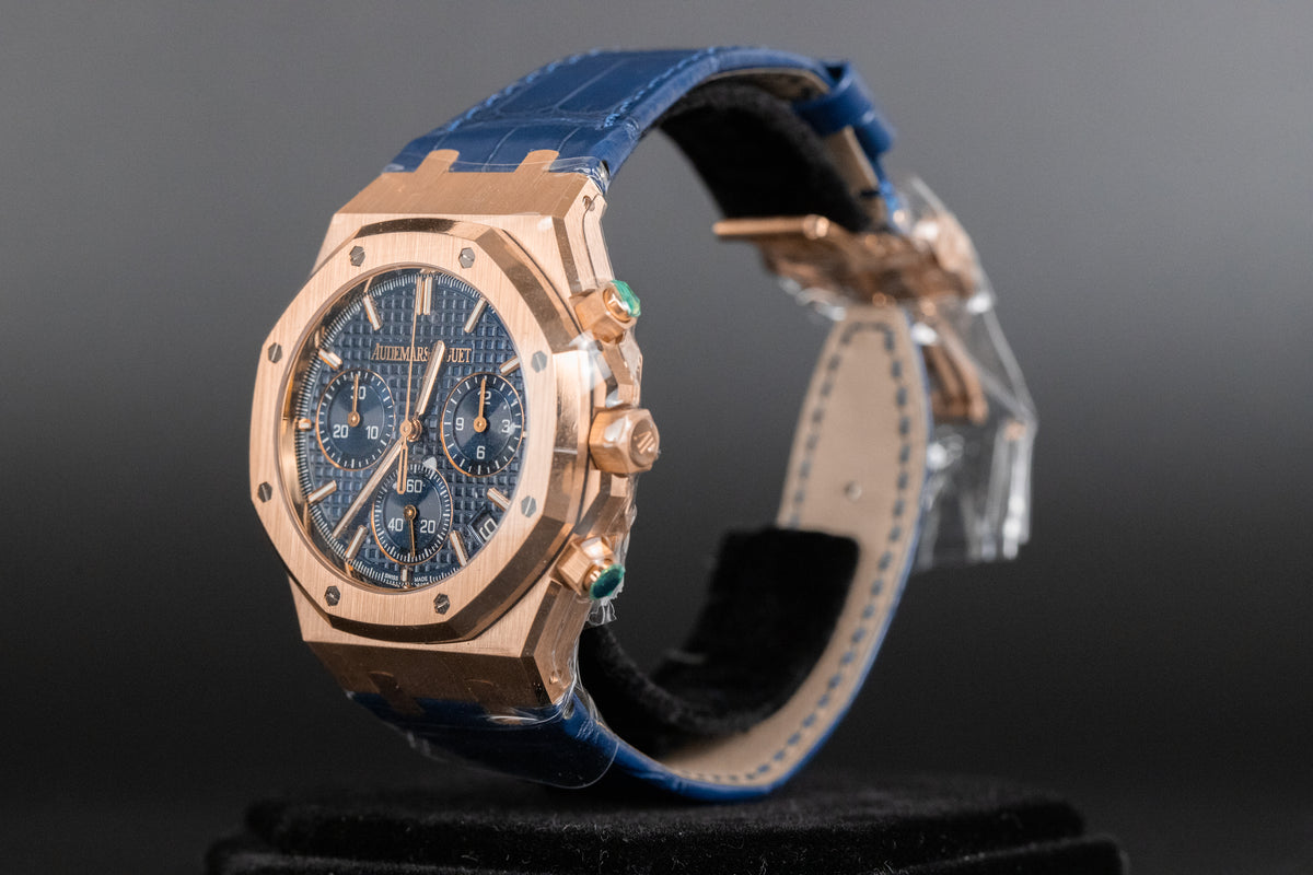 Audemars Piguet<br>26240OR Royal Oak Chronograph Flyback Blue Dial "50th Anniversary"