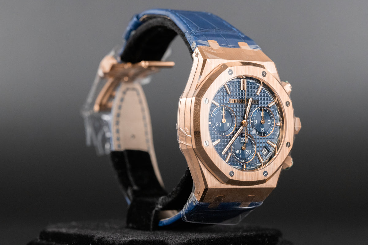 Audemars Piguet<br>26240OR Royal Oak Chronograph Flyback Blue Dial "50th Anniversary"