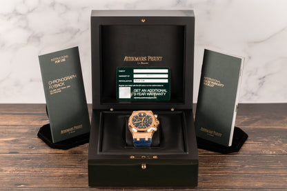 Audemars Piguet 26240OR Royal Oak Chronograph Flyback Blue Dial "50th Anniversary"