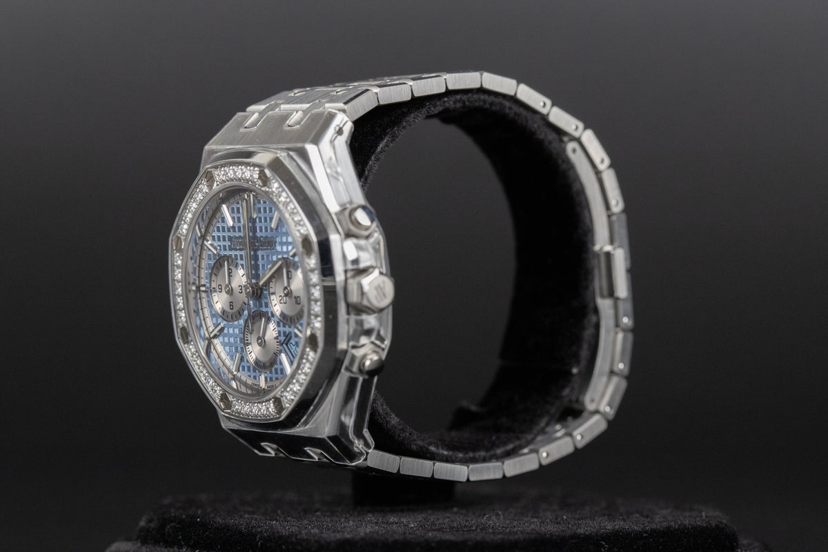 Audemars Piguet<br>26715ST Royal Oak Chronograph 38mm Ice Blue Dial