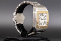 Cartier<br>W200728G Santos 100 XL 18k/Stainless Steel White Dial