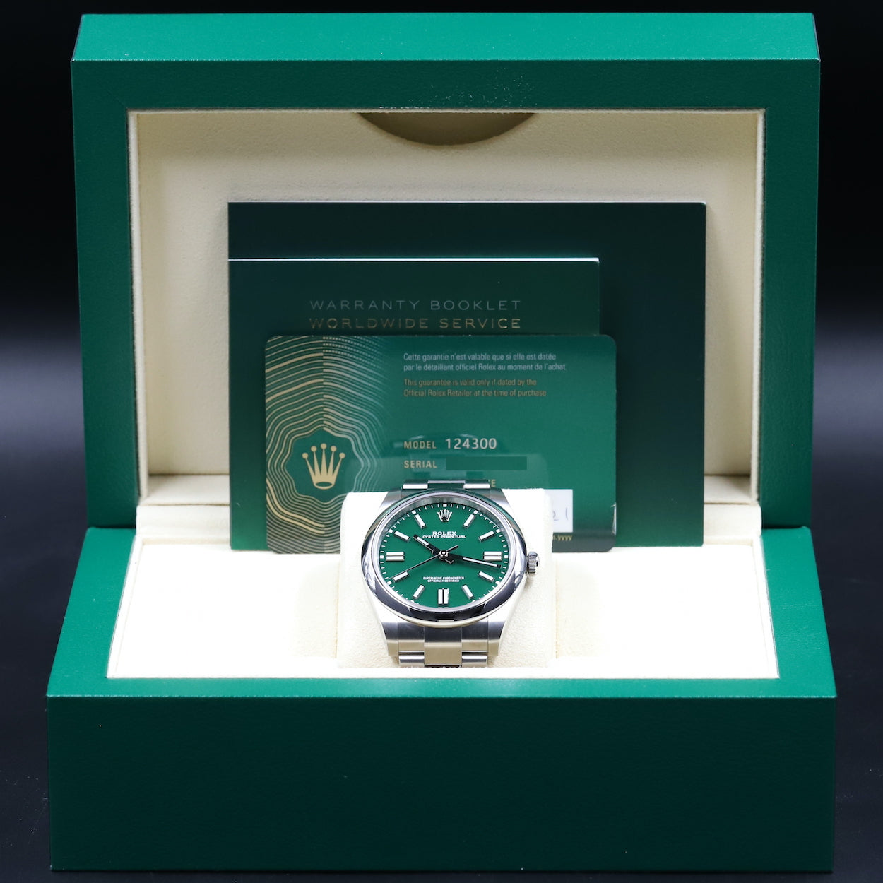 Rolex<br>124300 Oyster Perpetual 41mm Green Dial