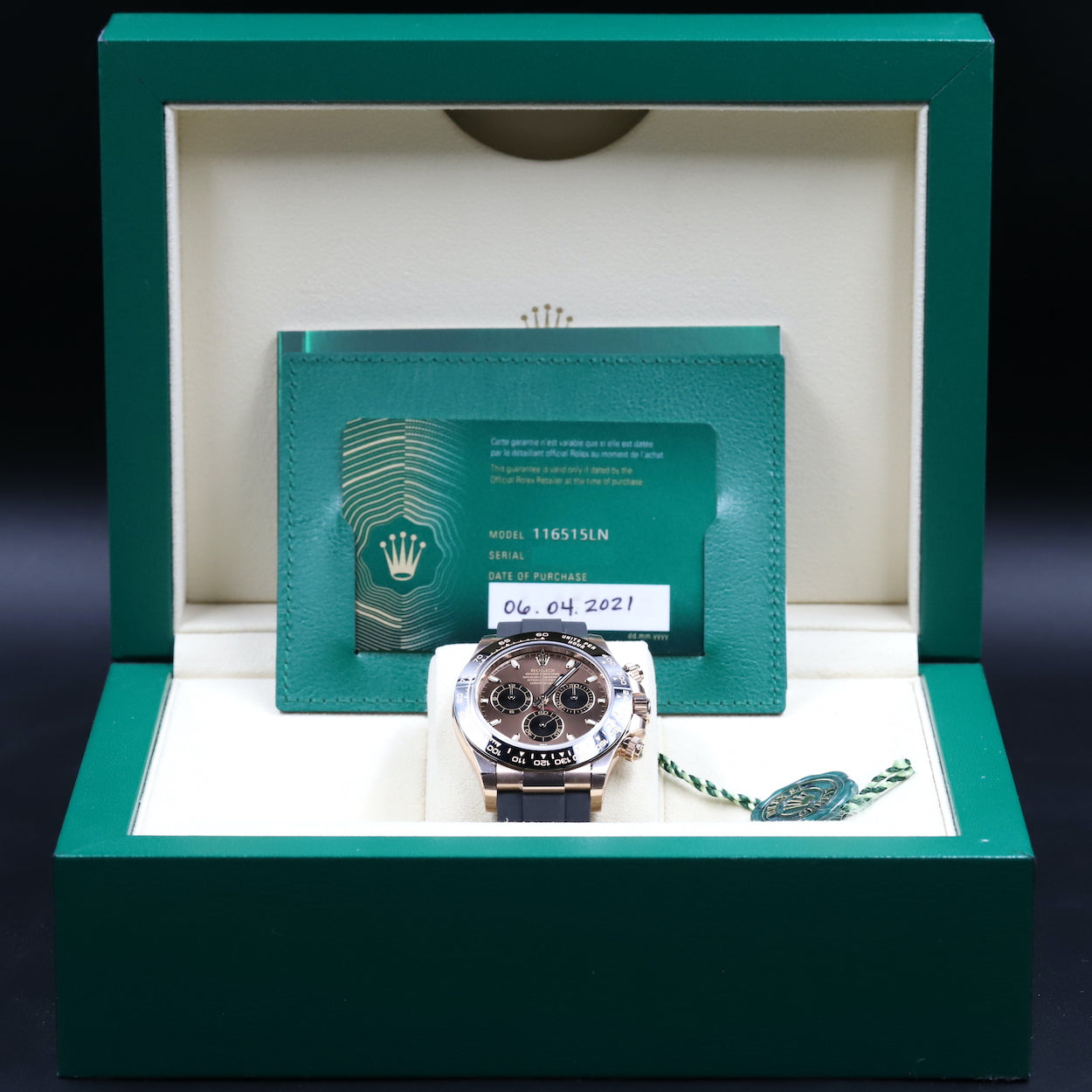Rolex116515LN Daytona Rose Gold Chocolate Dial – Newport Watch Club