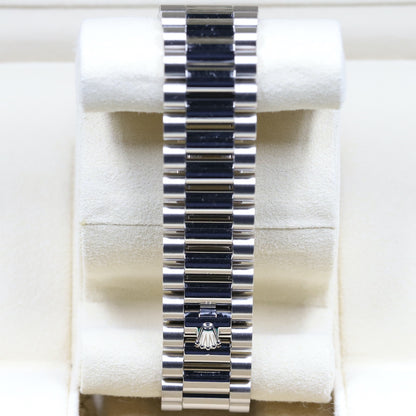 Rolex<br>228349RBR DayDate 40 White Gold Diamond Bezel Green Dial