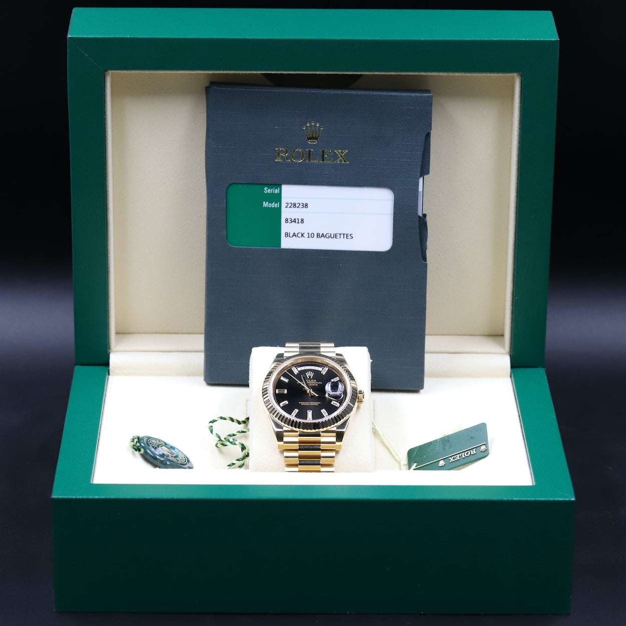 Rolex<br>228238 Day-Date 40 Black Diamond Dial