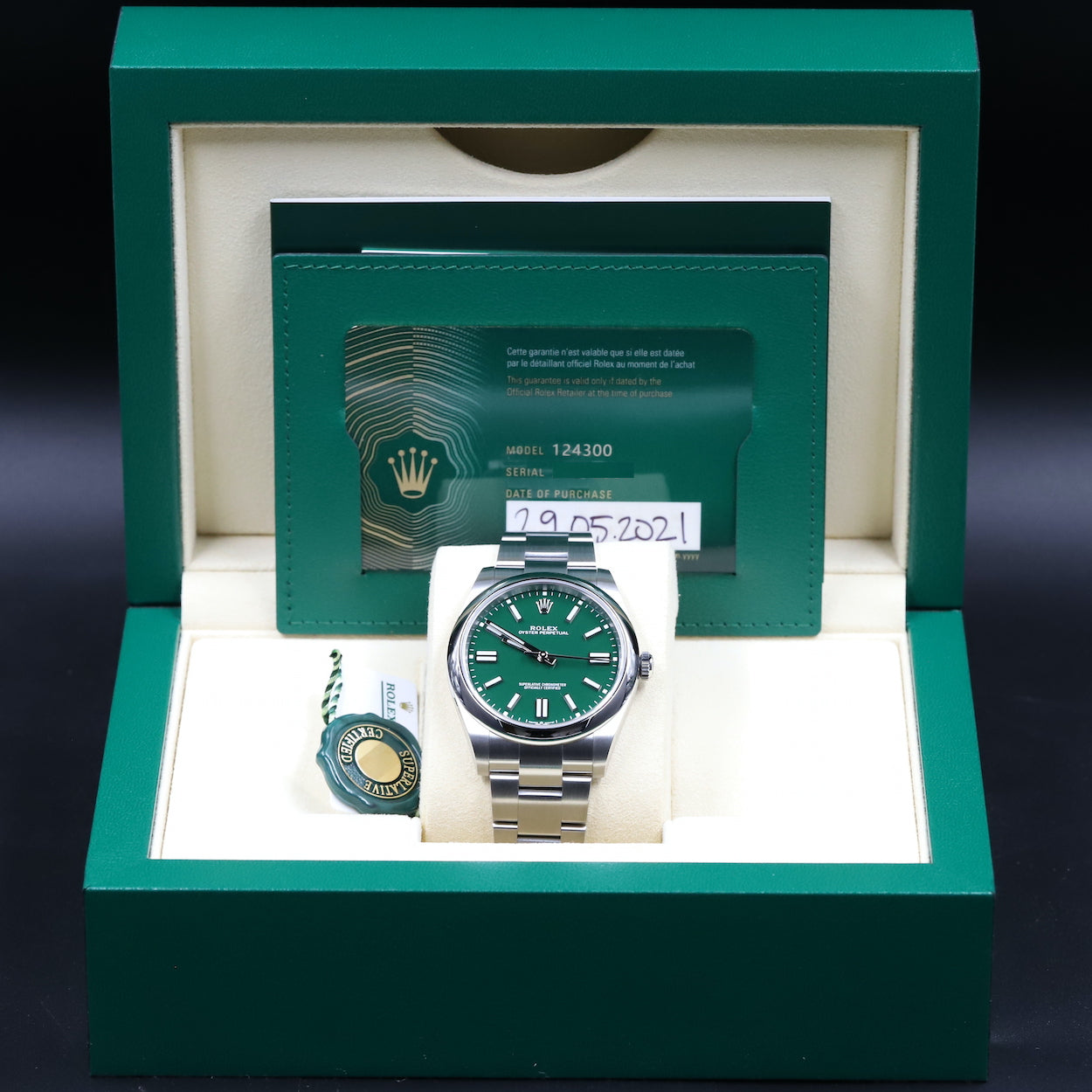 ROLEX グリーンボックス ROLEX Genuine Vintage Green Service Division Inner Box 2.00