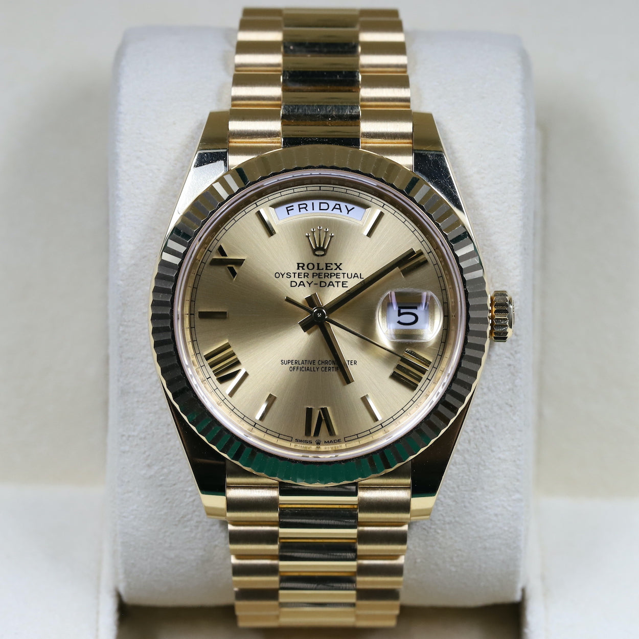 Rolex<br>228238 DayDate 40 Champagne Roman Numeral Dial