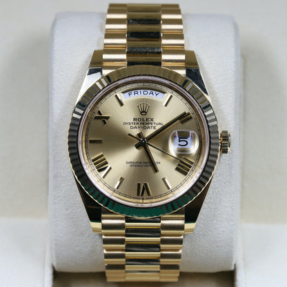 Rolex<br>228238 DayDate 40 Champagne Roman Numeral Dial