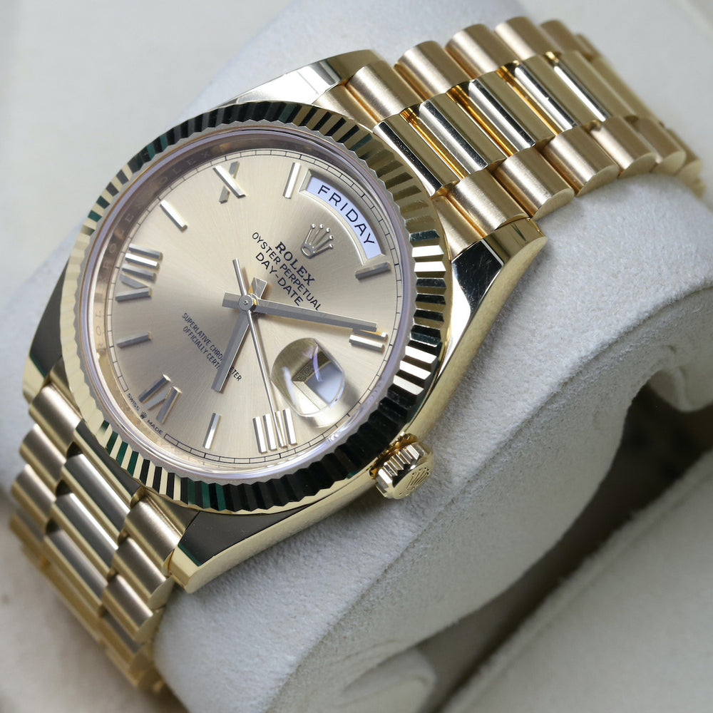 Rolex<br>228238 DayDate 40 Champagne Roman Numeral Dial