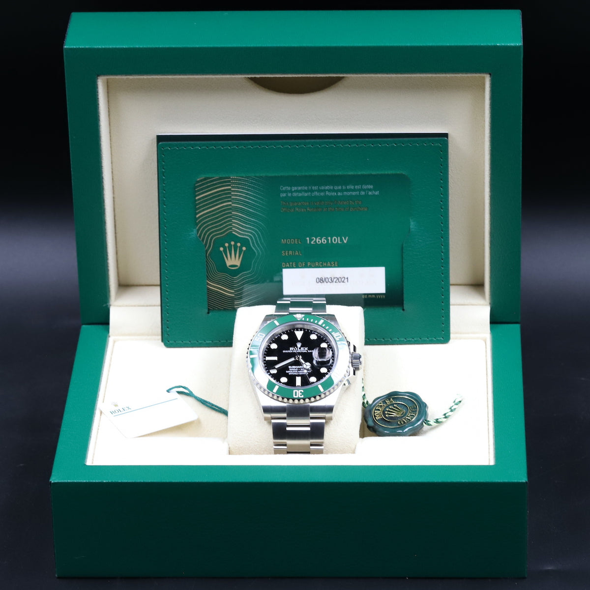 Rolex16610LV Submariner 'Kermit' Flat Four – Newport Watch Club