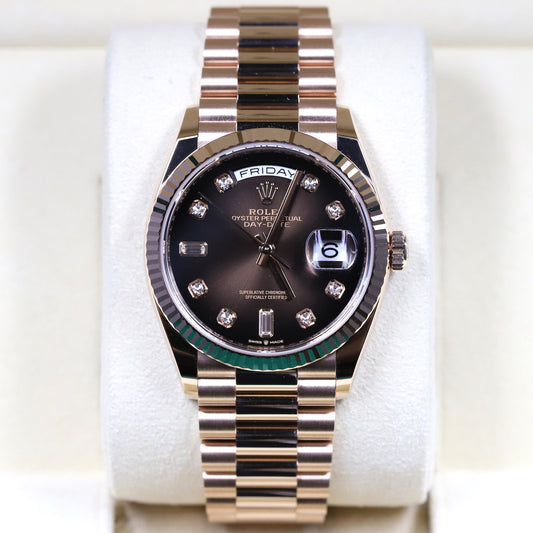 Rolex<br>128235 Day-Date 36 Chocolate Diamond Dial