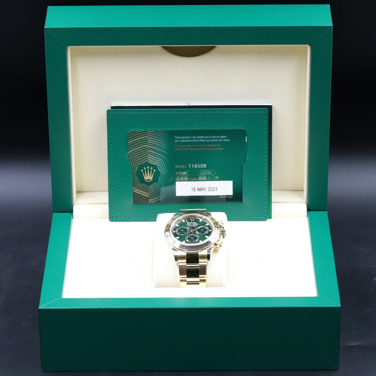 Rolex<br>116508 Daytona Green Dial