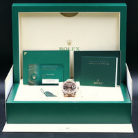 Rolex<br>228345RBR DayDate 40 Rose Gold Baguette Diamond Dial Diamond Bezel