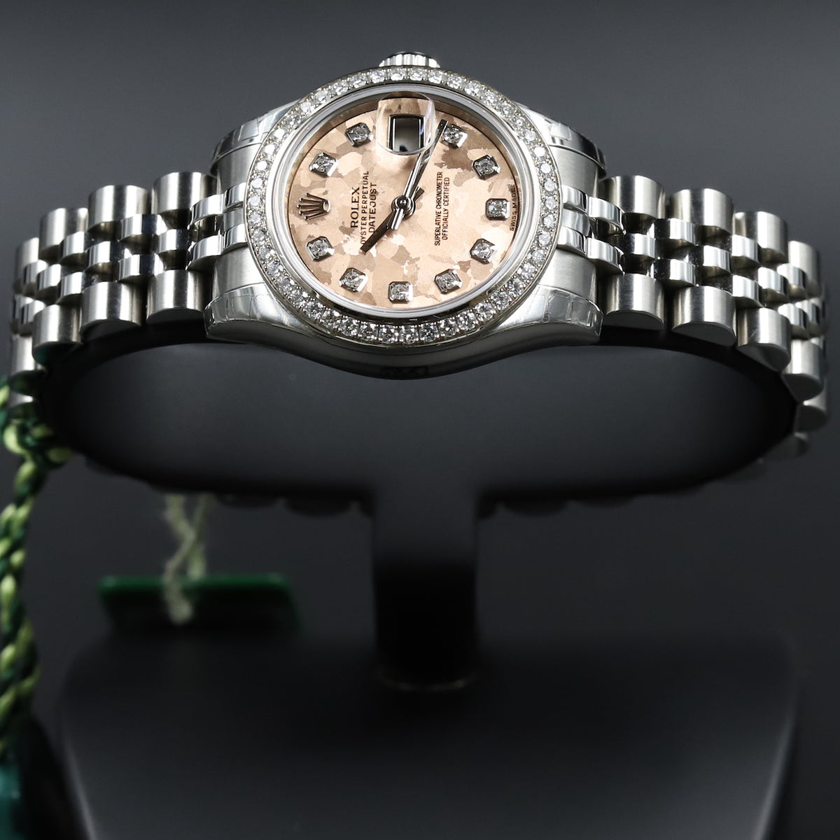 Rolex<br>179384 Datejust 26 Pink Gold Crystal Diamond Dial Diamond Bezel