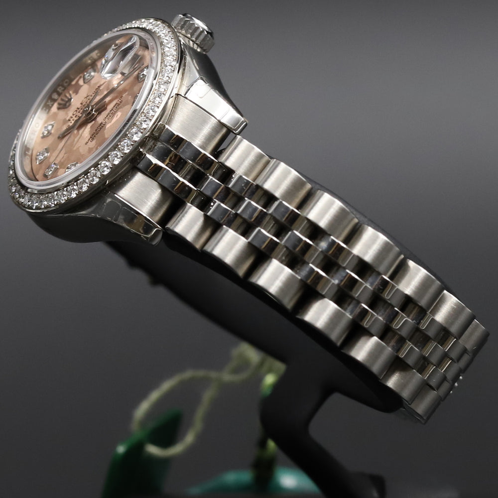 Rolex<br>179384 Datejust 26 Pink Gold Crystal Diamond Dial Diamond Bezel