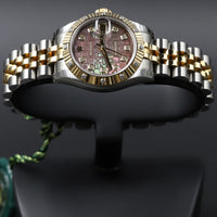 Rolex<br>179313 Datejust 26 18k/SS Black Mother of Pearl Jubilee Diamond Dial Diamond Bezel