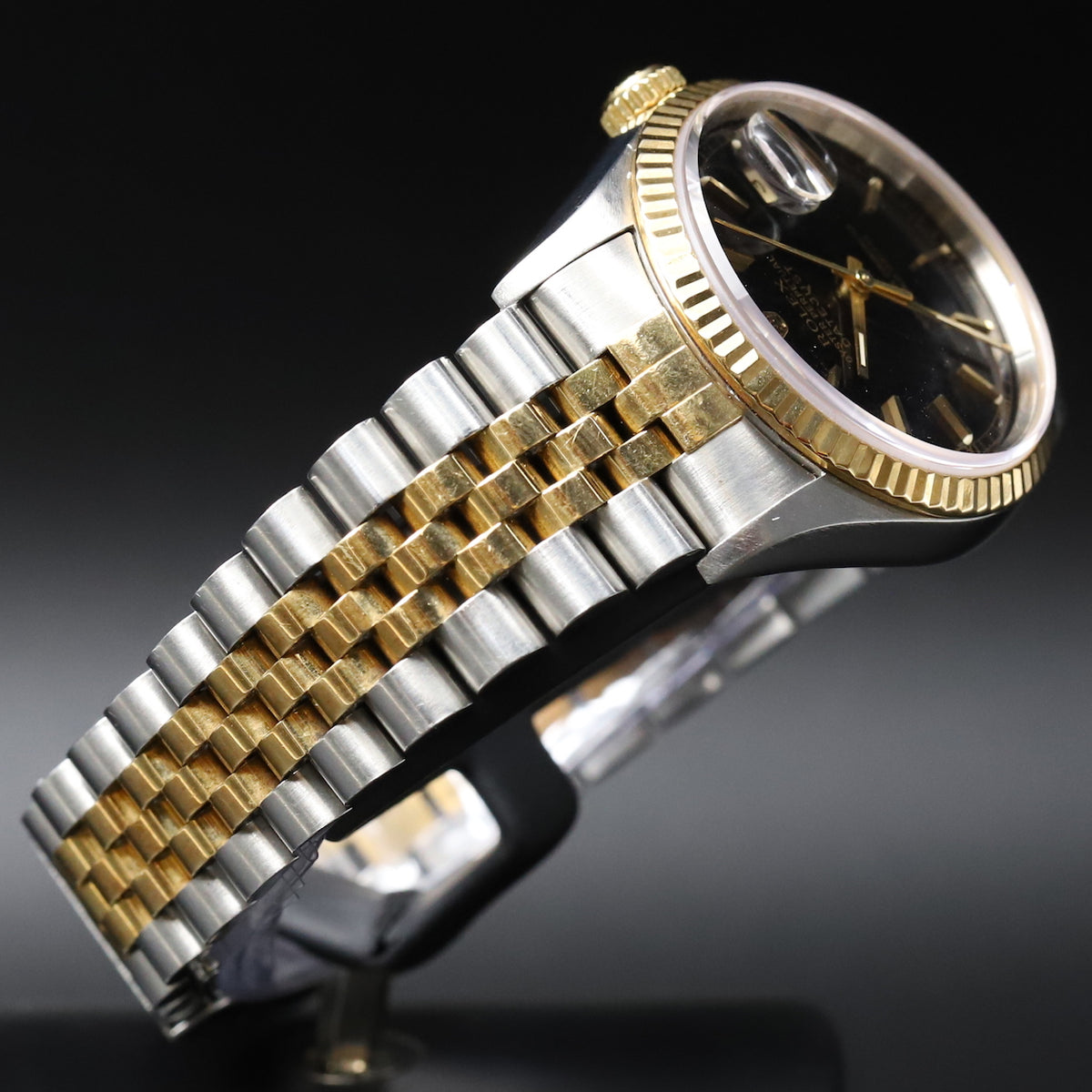 Rolex<br>16233 Datejust 36 SS/18k Black Dial