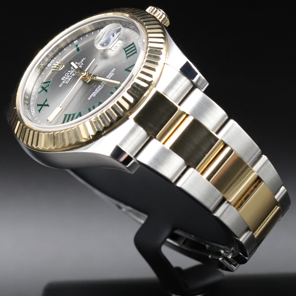 Rolex<br>116333 Datejust II SS/18k Slate Green 'Wimbledon' Dial