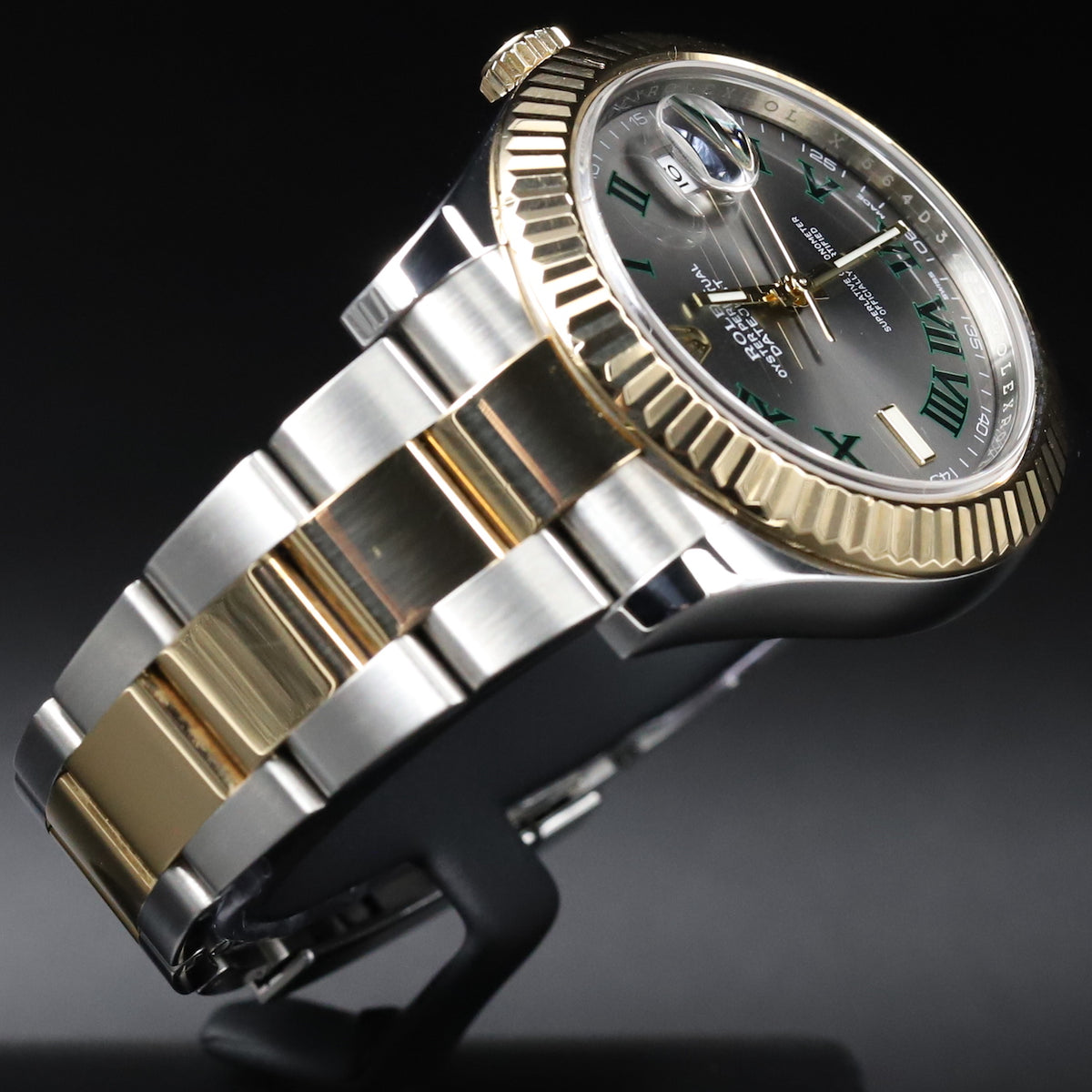 Rolex<br>116333 Datejust II SS/18k Slate Green 'Wimbledon' Dial