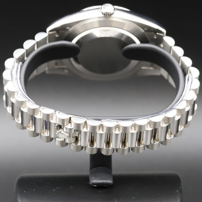 Rolex<br>228206 DayDate 40 Ice Blue Diagonal Motif Dial