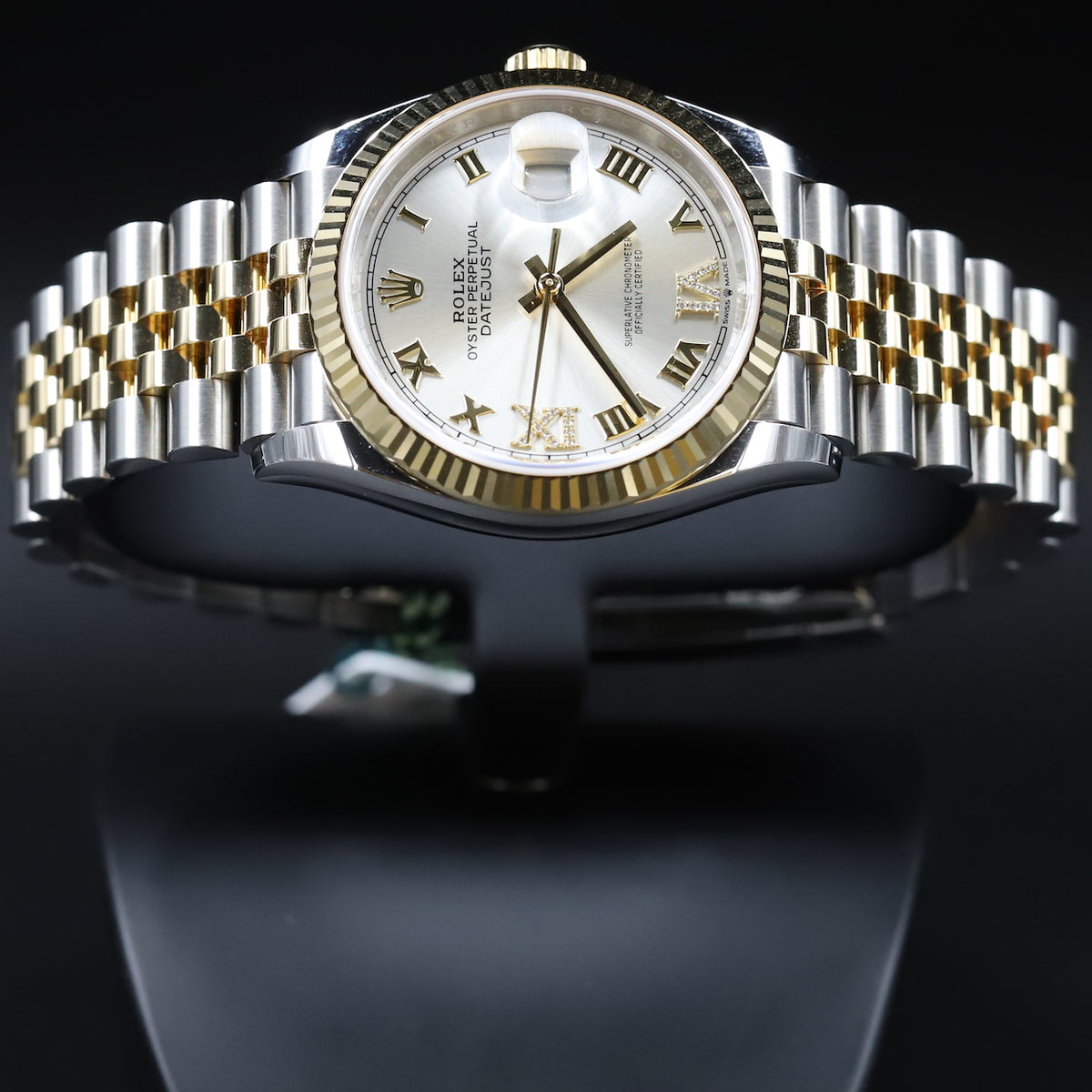 Rolex<br>126233 Datejust 36 SS/18k Silver Roman Numeral Diamond Dial