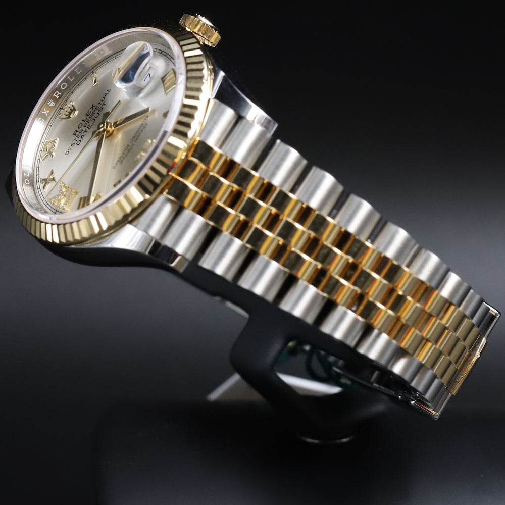 Rolex<br>126233 Datejust 36 SS/18k Silver Roman Numeral Diamond Dial