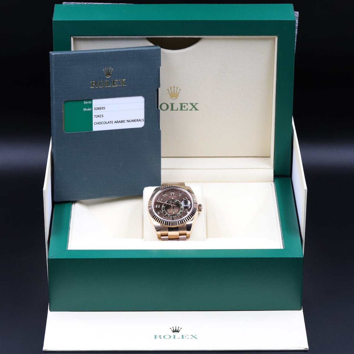 Rolex<br>326935 Sky-Dweller Chocolate Arabic Dial