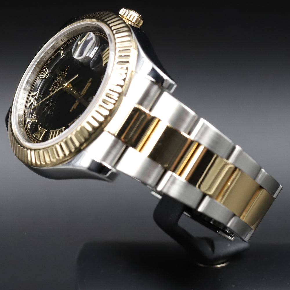 Rolex<br>116333 Datejust II SS/18k Black Roman Numeral Dial